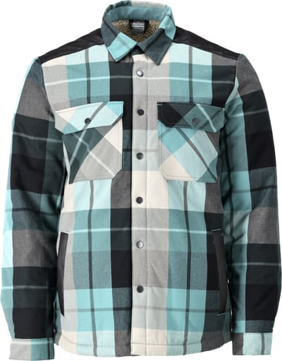 Mascot Customized Flanellen overhemd met teddy voering 23104-446 - bosgroen geruit - 2XL