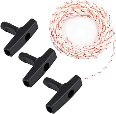 Startgreep Touw Set - Terugslag Starter - Motoren Reparatie - 3 Stuks Inclusief - 10 Meter Touw - Zwart