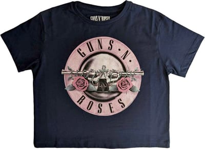 Guns N' Roses - Classic Logo Crop top - S - Blauw