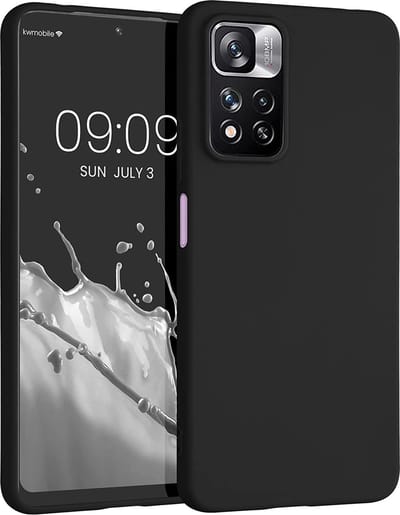 Hoesje geschikt voor Xiaomi Redmi Note 11 Hoesje - Back Cover - Redmi Note 11 Silicone TPU case Zwart - Matte Coating - Anti Fingerprint - EPICMOBILE