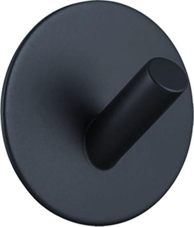 EAVY Handdoekhaakjes Zelfklevend Zwart - 1x Zelfklevende Haakjes - Handdoekhouder - Plakhaakjes - Wandhaak