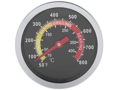 Dailygoods - Thermometer - Digitale Grillthermometer - Temperatuurmeter voor Barbecue - 50 tot 800 Fahrenheit - Geschikt voor Buiten - Zilver