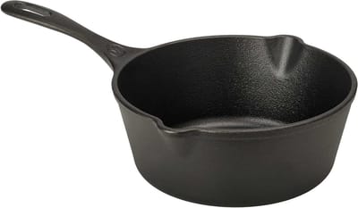 Gietijzeren Koekenpan - Koekenpan Gietijzer - Koken en Bakken - Geëmailleerd Gietijzer - 20 cm - Zwart