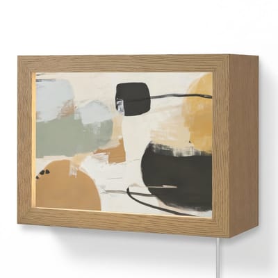 Wandlamp 20x15 cm - Oplaadbaar - Paint - Abstract - Kleuren - Wandlampen binnen woonkamer - Slaapkamer lamp met kabel - Decoratieve nachtlamp - Vloerlamp snoer