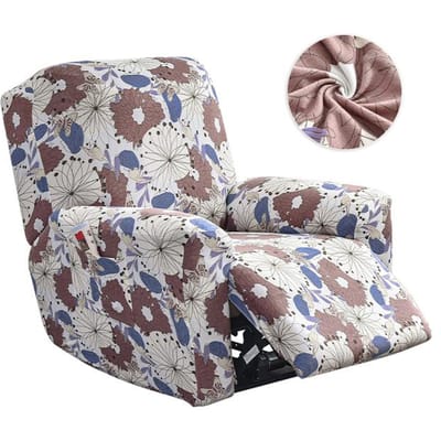 Bedrukte relaxfauteuilhoes Stretch relaxfauteuilhoes voor woonkamer Antislip relaxfauteuilhoezen voor woondecoratie 1 Seat gray