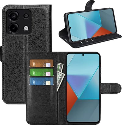 MobyDefend Hoesje - Geschikt voor Xiaomi Redmi Note 13 Pro 5G - Kunstleren Wallet Book Case (Sluiting Voorkant) - Zwart