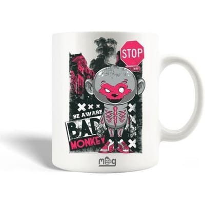 Mug en Céramique Hande Stop! Be Aware Bad Monkey