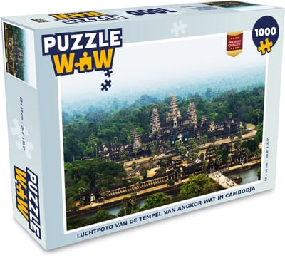 Puzzel Luchtfoto van de tempel van Angkor Wat in Cambodja - Legpuzzel - Puzzel 1000 stukjes volwassenen
