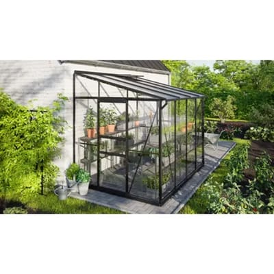 Vitavia Tuinkas Ida 5200 - Veiligheidsglas 3mm En Polycarbonaat 6mm - Zwart - 262x201x221cm