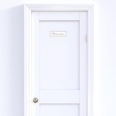 Decoratief Deurbord - Naambord Huis - Wachtruimte Inrichting - Zelfklevende Montage - 150 x 50 mm - Houtkleur