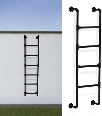 Zolderladder - Vlizotrap Stapelbedladder - Hoge Ruimtes Bereiken - Vaste Metalen Treden - 270cm Lengte - Zwart