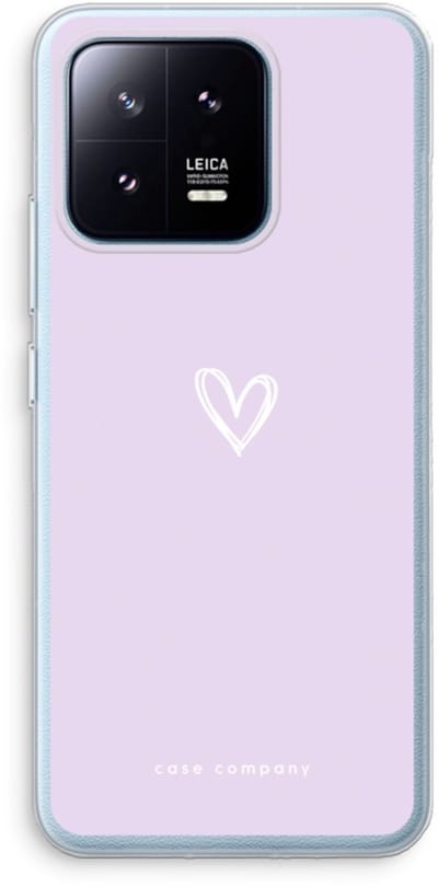 Case Company® - Hoesje geschikt voor Xiaomi 13 Pro hoesje - Klein hartje paars - Soft Cover Telefoonhoesje - Bescherming aan alle Kanten en Schermrand