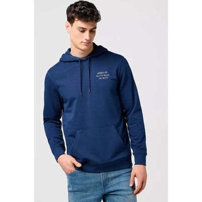 Wrangler - EMBROIDERY HOODIE NAVY - M