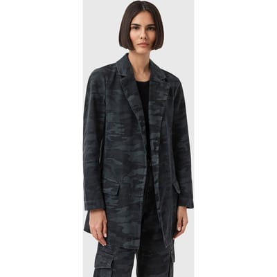 AllSaints Aleida Denim Blazer Camo Ink Blue Taglia: 4 | Blazers Outlet | Donna | Blu