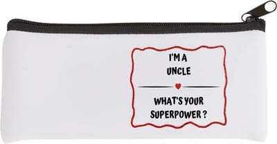 Akyol - i'm a uncle what's your superpower? Etui - Oom - super oom - verjaardag - cadeautje voor oom - oom artikelen - kado - geschenk - 20 bij 9 cm