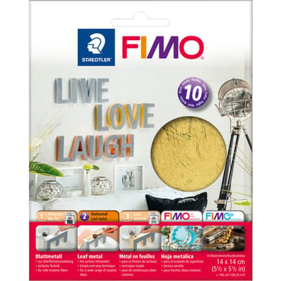Bladmetaal Staedtler Fimo 8781 14x14cm goud 10 vel