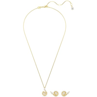 Swarovski Slang Surround Ontwerp Cubic Zirconia Ketting Dames ketting Goud 5698886 Box (Random Color) white