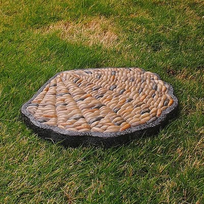 Tuin Stapstenen - Decoratieve Steen - Gazon Versieren - 3D Gebeeldhouwd - 31x31x2cm - Grijs