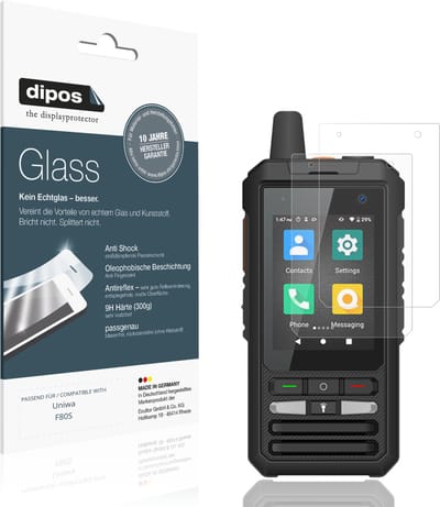 dipos – 2x Matte Pantserfolie geschikt voor Uniwa F80S | 9H Screenprotector