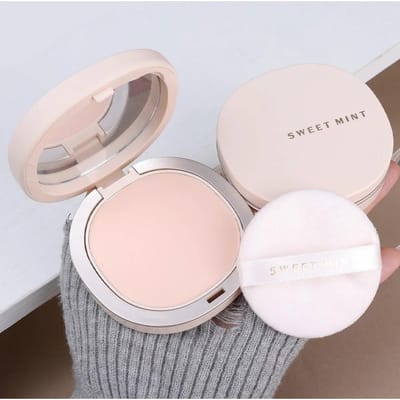 Geperste make-uppoeder, waterdicht, langdurig, oliecontrole, compact fixerend poeder voor het gezicht, make-up voor het gezicht, cosmetica
