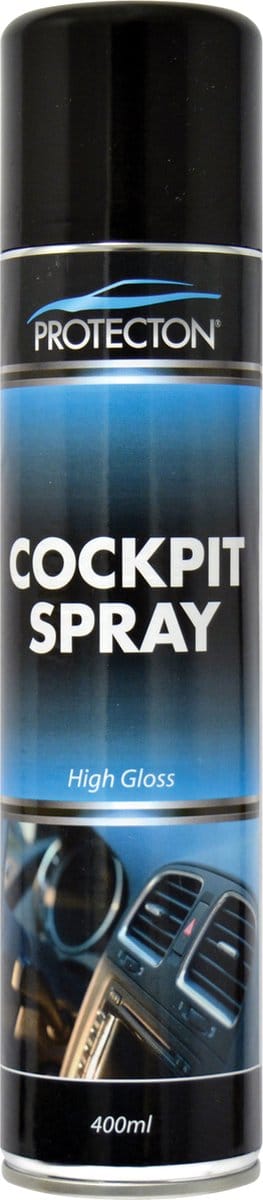 Protecton Cockpitspray Hoogglans - Reinigt en verzorgt kunststofdelen - Voor kunststof en leer - Brengt kleur terug - Hoogglanzend resultaat - 400ml