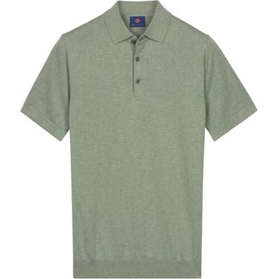 Baileys Polo Subtle Faux-Uni Short Sleeve Single Knit Misty Green / male