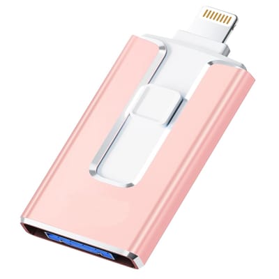 Ynkkvre -USB Stick voor PC, telefoon - USB 3.0 4in1 - USB C - 128GB - Mini USB - Flash Drive - Telefoon Geheugenuitbreiding -roze