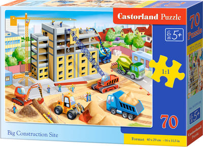 Castorland Big Construction Site – Puzzel – 70 stukjes – Bouwplaats – Premium kwaliteit