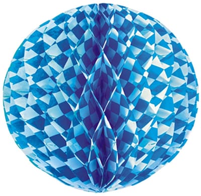 10x Decoratie bal Ø 30 cm Beiers blauw brandvertagend