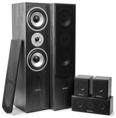 Surround set home cinema 5.0 - Fenton 1150 Watt - Complete set met 5 speakers - Zwart