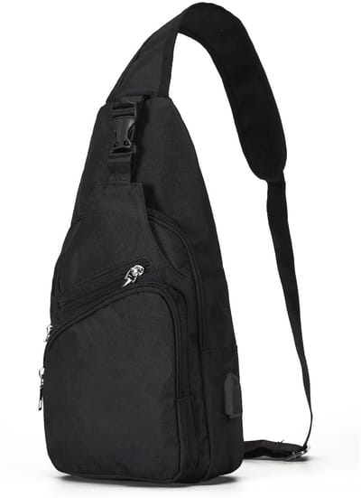 YONO Sling Bag Schoudertas - Crossbody Tas - Heren en Dames - Borsttas - Zwart