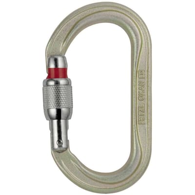 PETZL OXAN SCREW-LOCK Gold – Hoogsterkte stalen karabiner 38 KN
