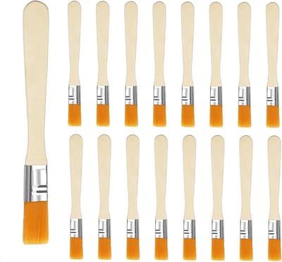 Kleine 40-delige schilderkwasten, 13 cm lange platte kwasten voor kunst, schilderen en DIY-projecten