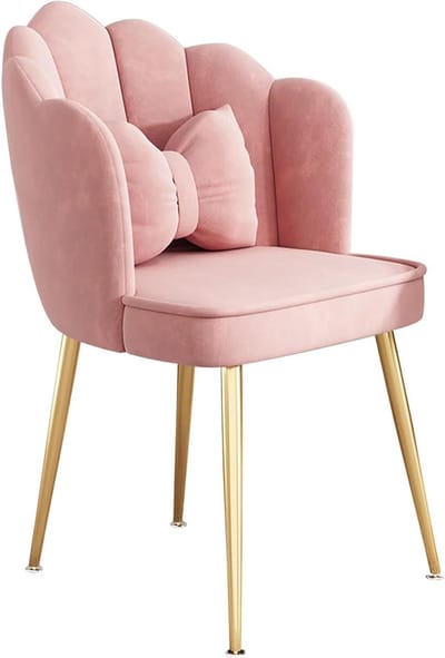 Eetkamerstoelen Set - Comfortabele Stoelen - Stijlvol Zitten - Fluweelzachte Bekleding - 46x41x80 cm - Roze