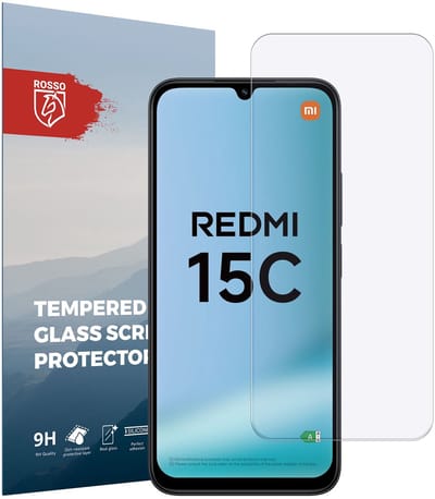 Rosso Screen Protector Geschikt voor Xiaomi Redmi 15C | 9H Tempered Glass | Glasplaatje | Beschermlaag | Beschermglas | 9H Hardheid