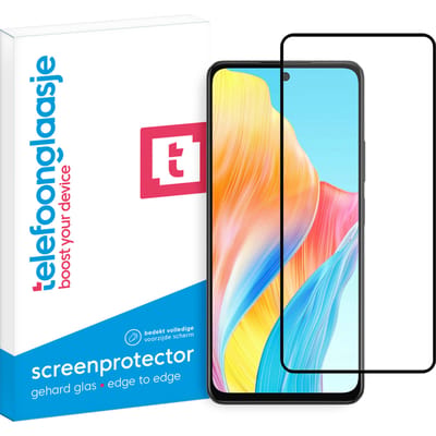 OPPO A58 4G screenprotector gehard glas Edge to Edge