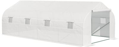 Outsunny-Tunnelkas-5.95x3x2m-Staal-Wit