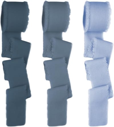 Lichtblauw Chiffon Lint Stof lint van 15 meter voor Bruiloft en Decoratie