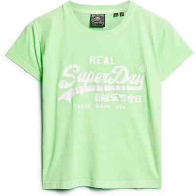 Superdry - Slimfit T-shirt met neonprint - Dames - T-shirts