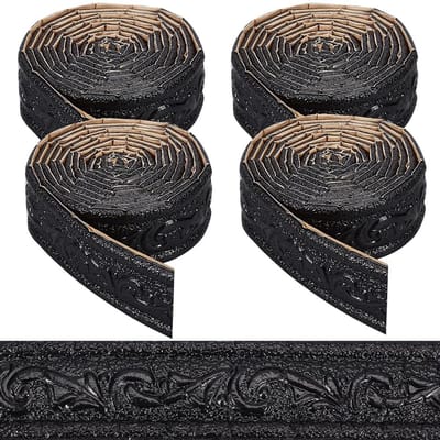 Allecto - Peel and Stick Molding - Wanddecoratie - Zelfklevend - Zwart - 3D Effect - Eenvoudig te installeren - Geschikt voor Thuis en Kantoor - Cr...