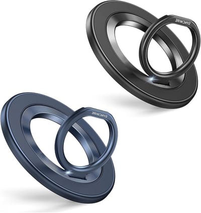 Mobiele Telefoon Ring Houder, 2 Stuks, 360° Draaibaar, Dubbelzijdige Magnetische Steun, Geschikt voor iPhone en Android, MagSafe Accessoires en Handige Bevestiging