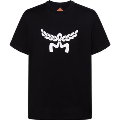 MCM Zomer 2024 Briefpatroon Los Rond Hals Korte Mouw T-shirt Heren Tops Zwart MHTESMM05BK M white