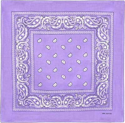 CHPN - Bandana - Boerenzakdoek - Shawltje - Paisleyprint - 54/54CM - Lila - Zakdoek - Carnaval - Accessoire