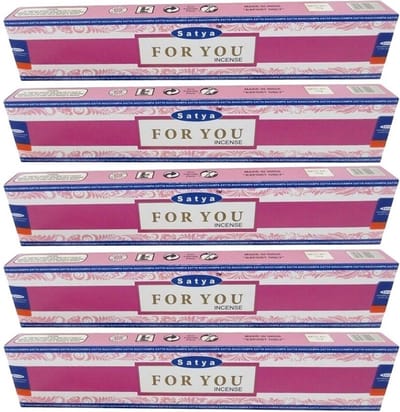 Satya Nag Champa wierook stokjes - For You - 5x pakje van 12 stuks - 15 gram