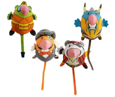 Croci Kattenspeeltjes – Mice Adventures met Catnip en Ratel – Set van 4 – Brandweerman, Detective, Piraat & Viking