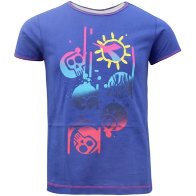 Diadora Grafisch T-shirt Kinderen Blauw