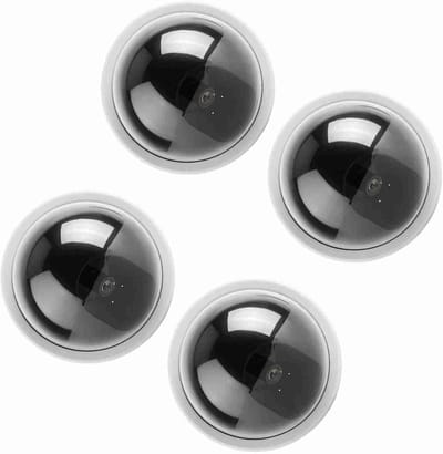 Dome Camera Set - Nep Camera - Beveiliging Vergroten - Knipperend LED - 4 Stuks - Wit