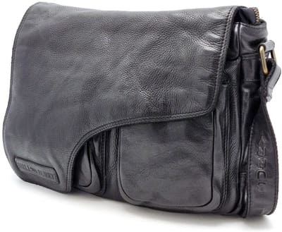 Hillburry schoudertas holster omslag gewassen leer zwart - (bxhxd) ca. 28cm x 23cm x 8cm