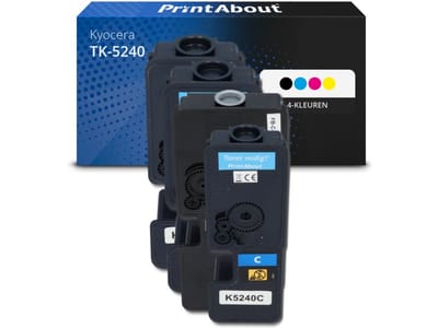 PrintAbout huismerk Toner TK-5240 4-kleuren Multipack geschikt voor Kyocera