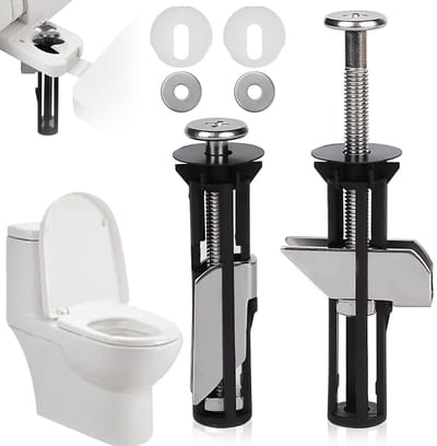 Dailygoods- Toiletbril Bevestigingsset Heavy Duty - Universele Bevestigingskit - Wc-bril Schroeven/Fittingen - Eenvoudig te Installeren - Roestvrij Staal - Duurzaam Accessoire